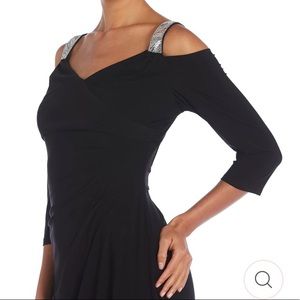 R&M COLD SHOULDER GOWN with Rhinestones